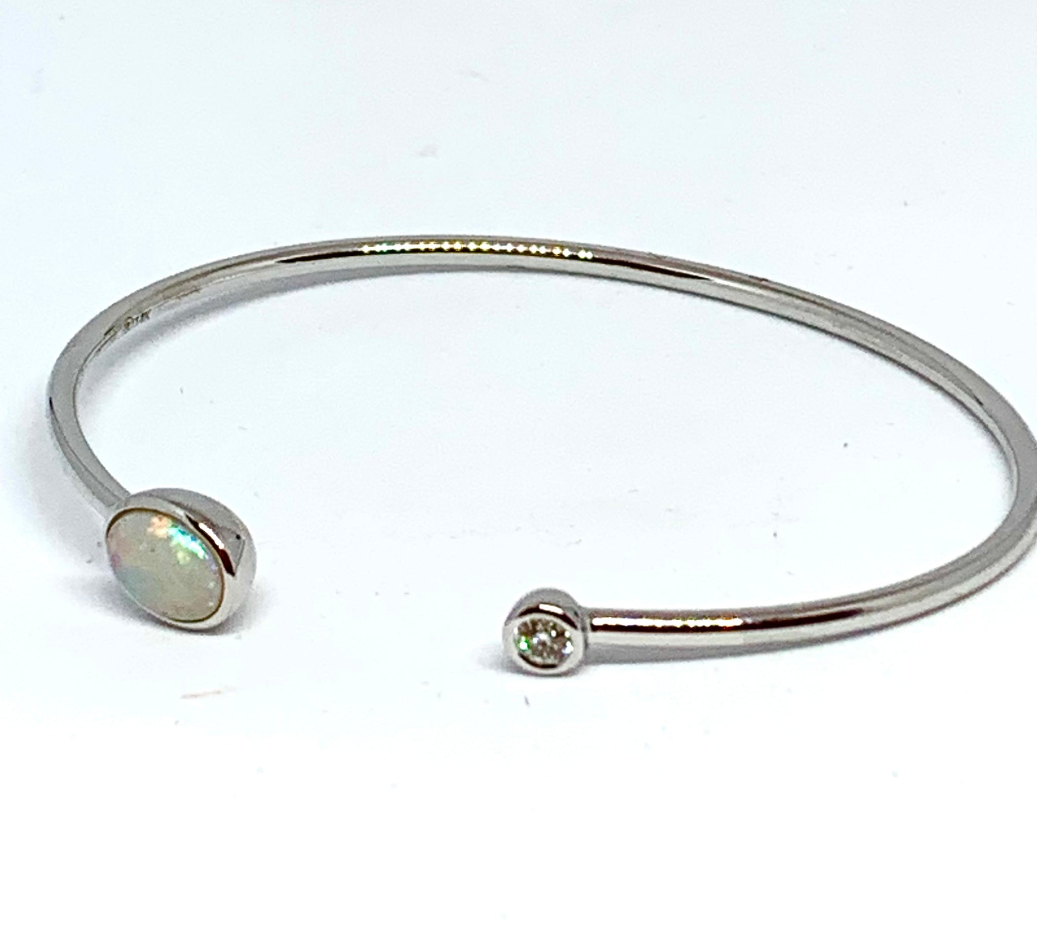 Gabriel & Co White 14K Bangle Bracelet 001-170-00447 | Brax Jewelers |  Newport Beach, CA